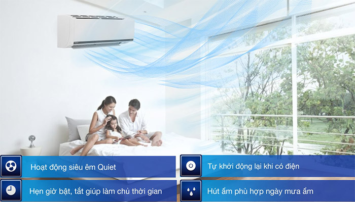 Điều hòa Daikin đa dạng tiện ích sử dụng