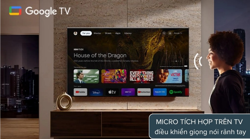 Tiện ích - Google Tivi LED Hisense 4K 55 inch 55A6500K