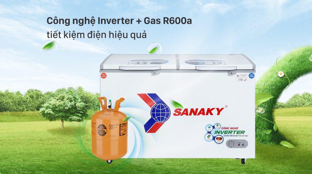 Tủ Đông Sanaky Inverter 365 Lít VH-5699W3 - Công nghệ tiết kiệm điện
