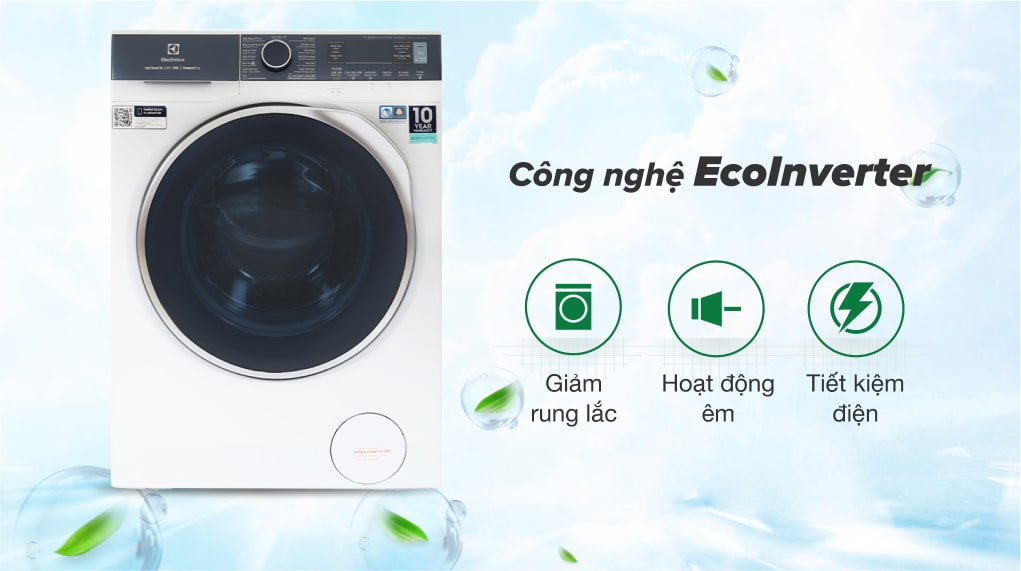 Máy giặt sấy Electrolux Inverter 11 kg EWW1142Q7WB-Vận hành êm, tiết kiệm điện tối ưu nhờ công nghệ EcoInverter