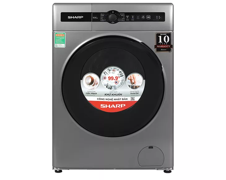 Máy giặt Sharp Inverter 10.5 kg ES-FH105BV-B