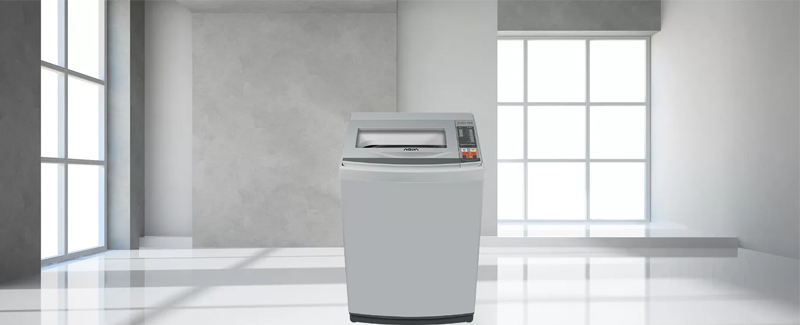 Máy giặt Aqua thiết kế nhỏ gọn, hiện đại không chiếm nhiều diện tích lắp đặt