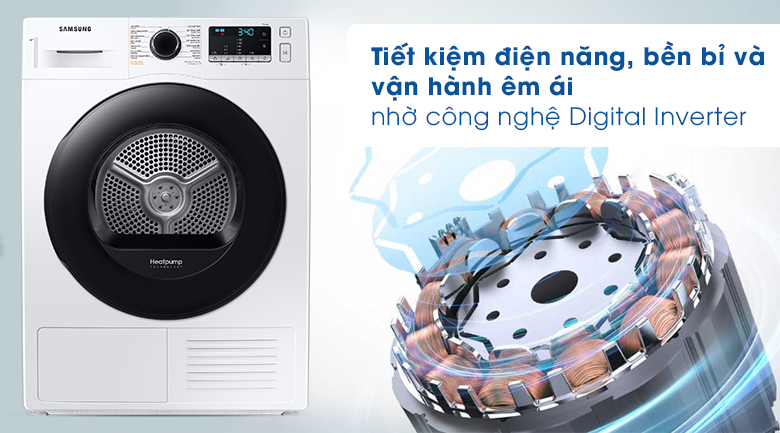Máy sấy Samsung 9kg DV90TA240AE/SV - Inverter