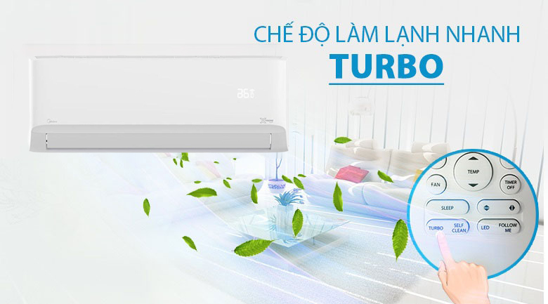 Điều hoà24000 btu Midea MSAG-24CRN8 làm lạnh nhanh Turbo