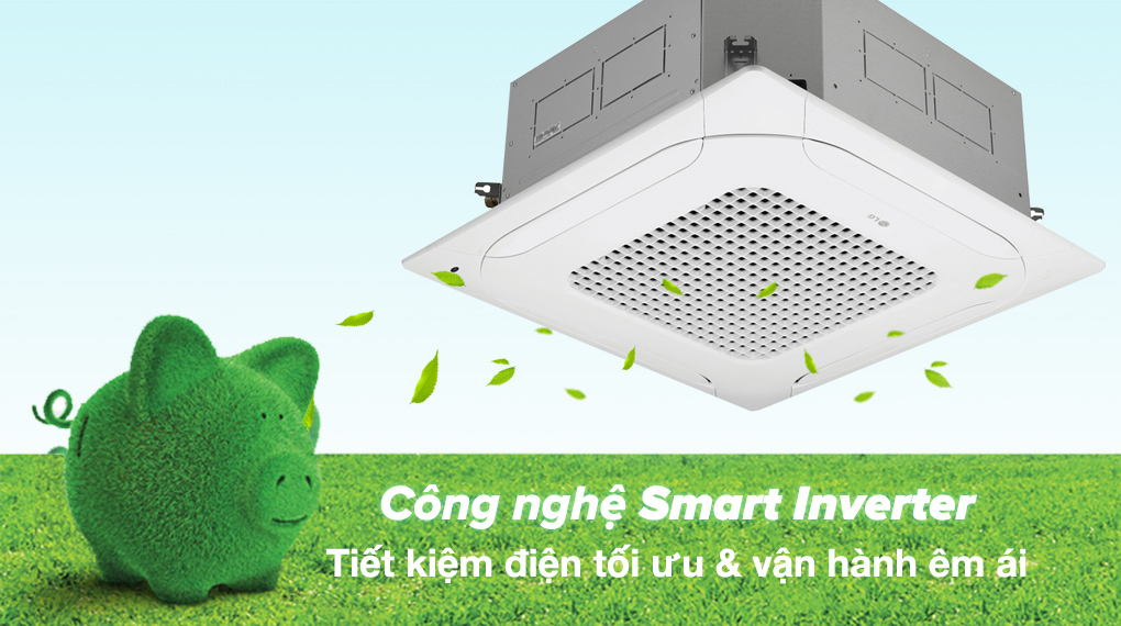 Điều hòa âm trần LG Inverter 24000 BTU ZTNQ24GPLA0 - Công nghệ Smart Inverter tiết kiệm điện hiệu quả, vận hành êm ái 