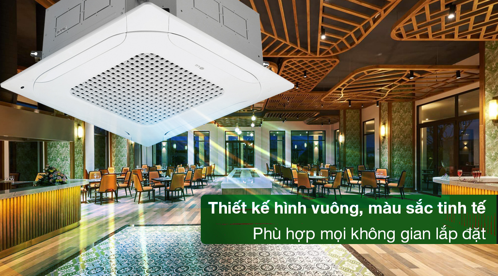 Điều hòa âm trần LG Inverter 24000 BTU ZTNQ24GPLA0 - Thiết kế hình vuông, màu sắc tinh tế phù hợp mọi không gian lắp đặt 
