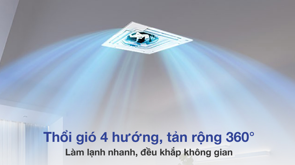 Thổi gió 4 chiều - Máy lạnh âm trần Panasonic Inverter 4.5 HP S-3448PU3H / U-43PR1H5
