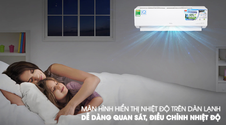 Máy lạnh TCL Inverter 1 HP TAC-10CSD/XA66 - Màn hình LED hiển thị nhiệt độ