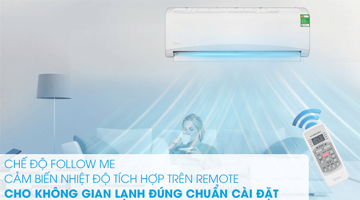 Điều hòa Midea 12000btu 1 chiều MSAFII-13CRN8