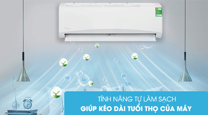 Điều hòa Midea 12000btu 1 chiều MSAFII-13CRN8