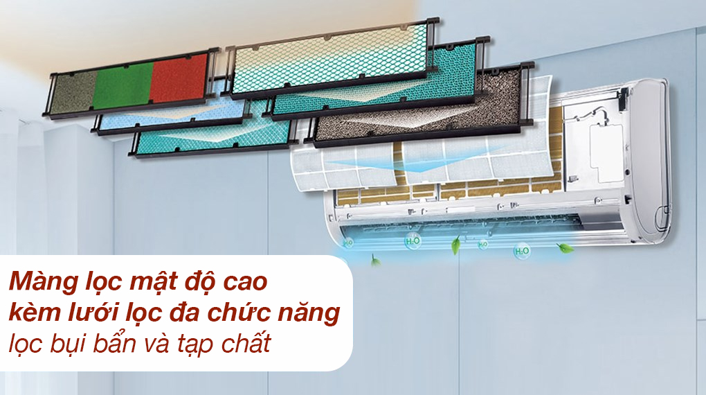 Máy lạnh Gree Inverter 1.5 HP CHARM12CI - Màng lọc