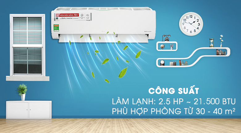 Máy lạnh LG Inverter 2.5 HP V24ENF1 - Công suất 2.5 HP
