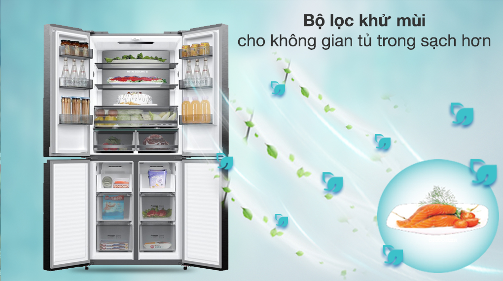 Tủ lạnh Casper Inverter 425 lít Multi door RM-430VBM - Công nghệ kháng khuẩn, khử mùi