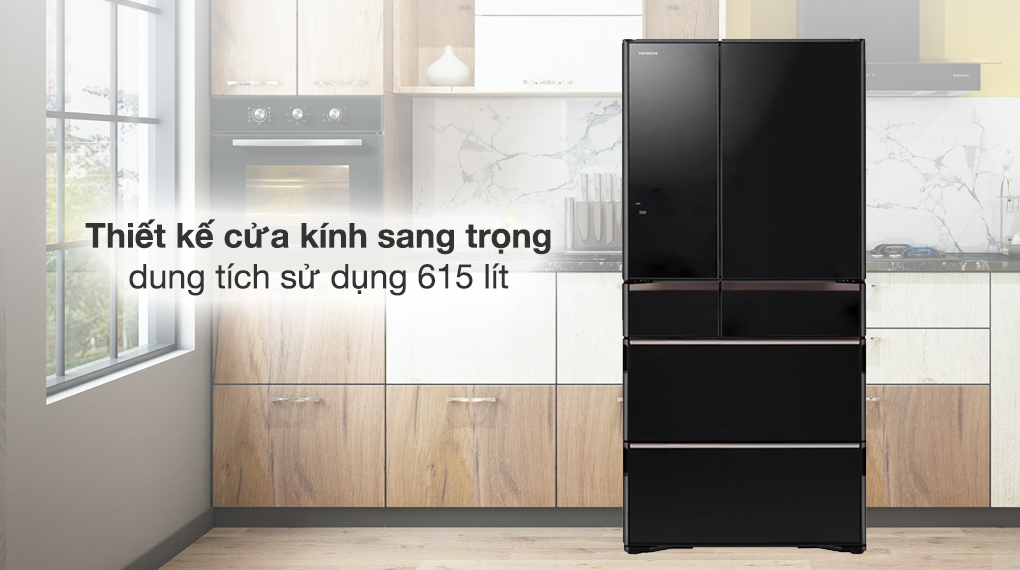 Tủ lạnh Hitachi Inverter 615 lít R-WX620KV - Tổng quan thiết kế