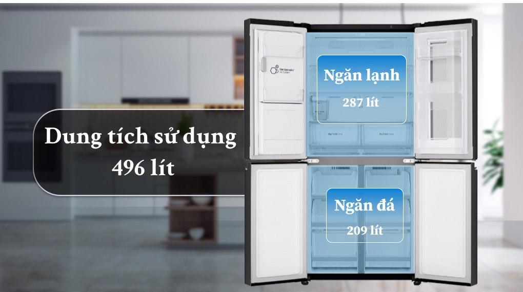 dung tích - Multi Door InstaView Door in Door GR-X22MBI