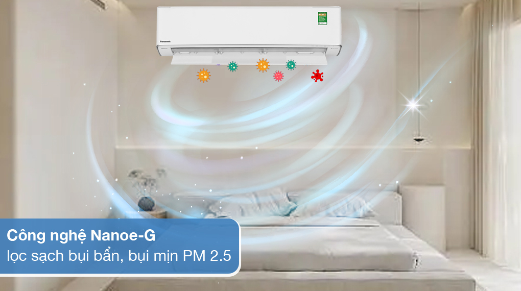 Máy lạnh Panasonic Inverter 2.5 HP CU/CS-XU24ZKH-8 - Khả năng lọc không khí 