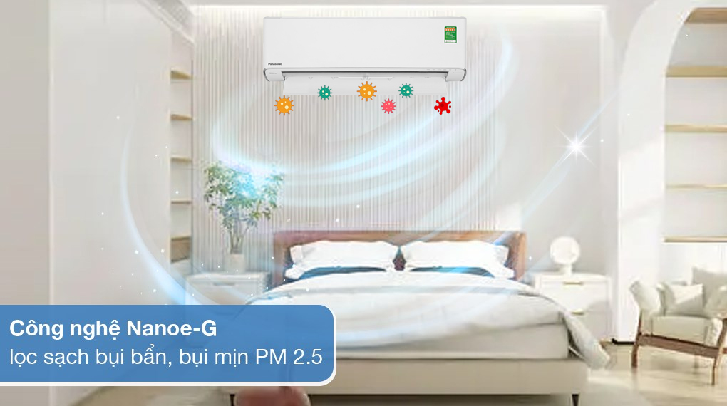 Máy lạnh Panasonic Inverter 1 HP CU/CS-XU9ZKH-8 - Khả năng lọc không khí 