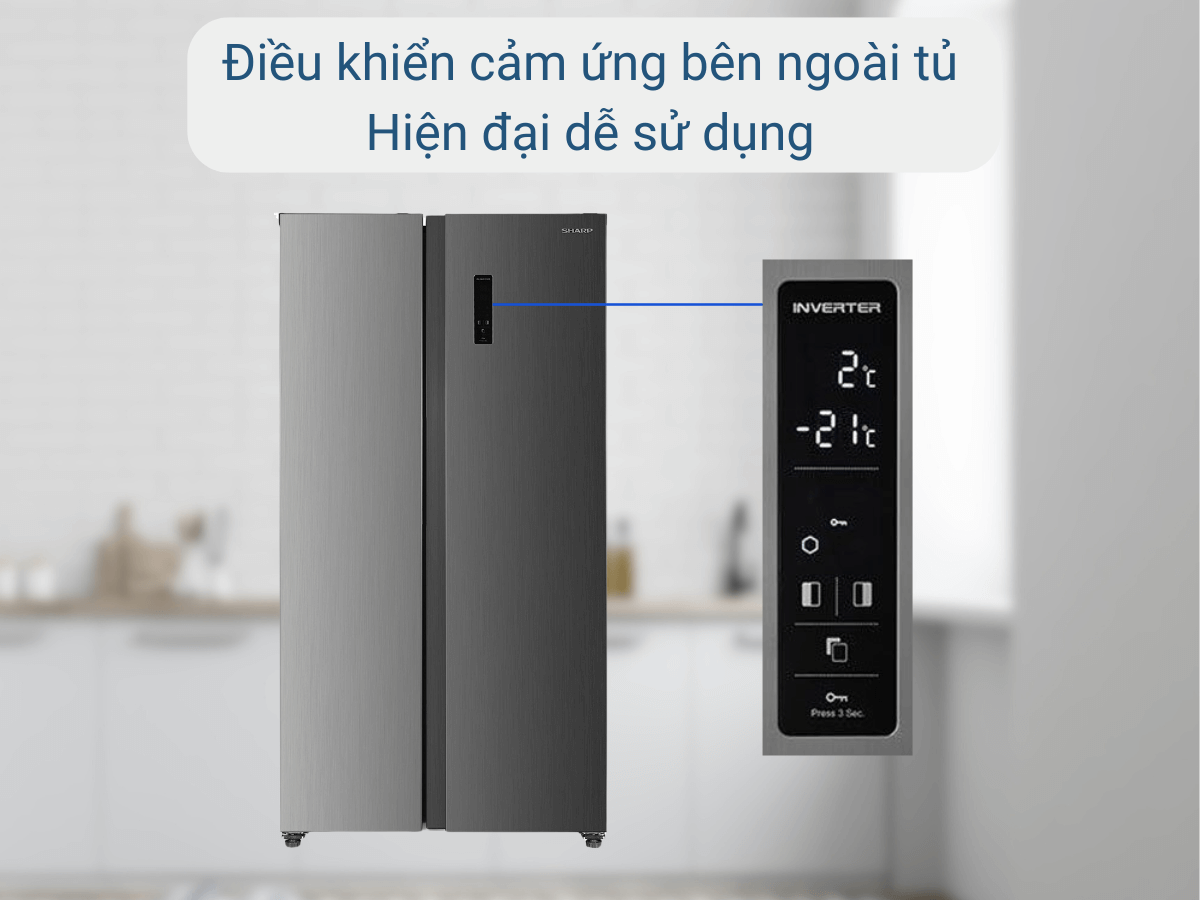 Tủ lạnh Sharp SJ-SBX530V-DS: Lựa chọn hàng đầu cho mọi gia đình