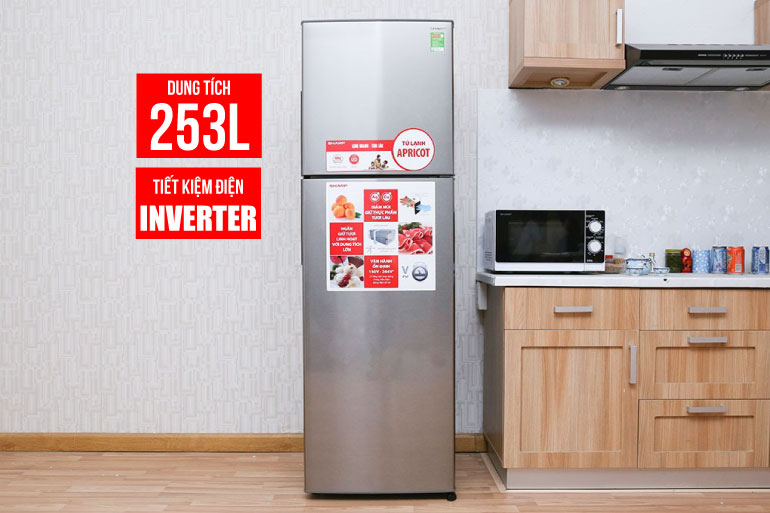 Tủ lạnh Sharp 253 lít Inverter SJ-X282AE-SL - Giá rẻ, tiết kiệm điện, vận hành êm ái