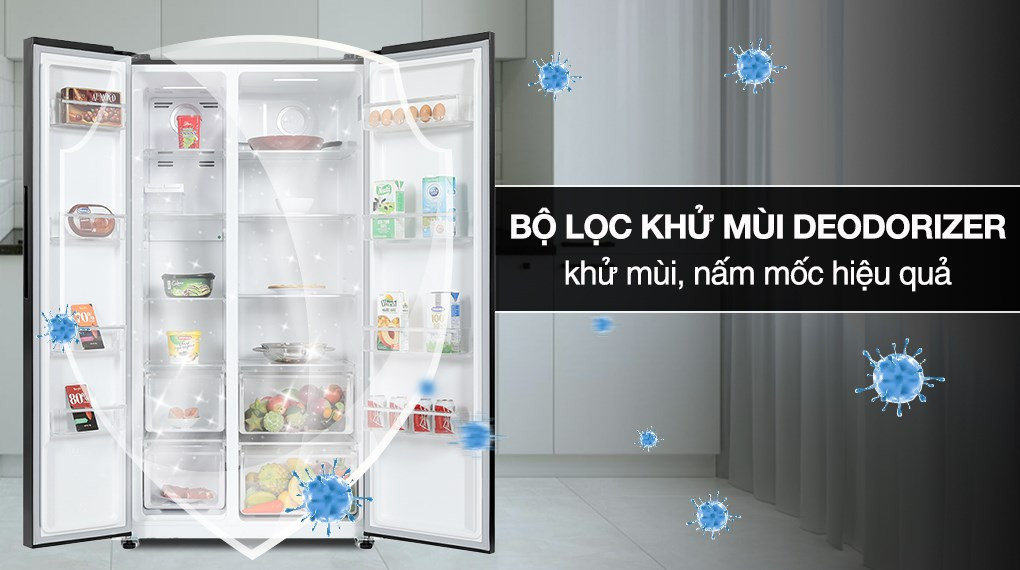 Tủ lạnh Sharp Inverter 532 lít Side By Side SJ-SBX530VG-BK