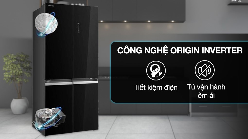 Tủ lạnh Toshiba Inverter 474 lít Multi Door GR-RF611WI-PGV(22)-XK - Công nghệ Inverter tiết kiệm điện