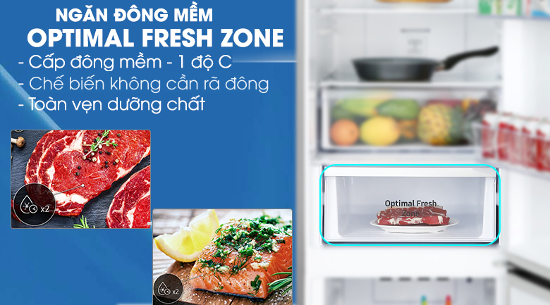 Tủ lạnh Samsung Inverter 310 lít RB30N4010BU/SV - Ngăn đông mềm