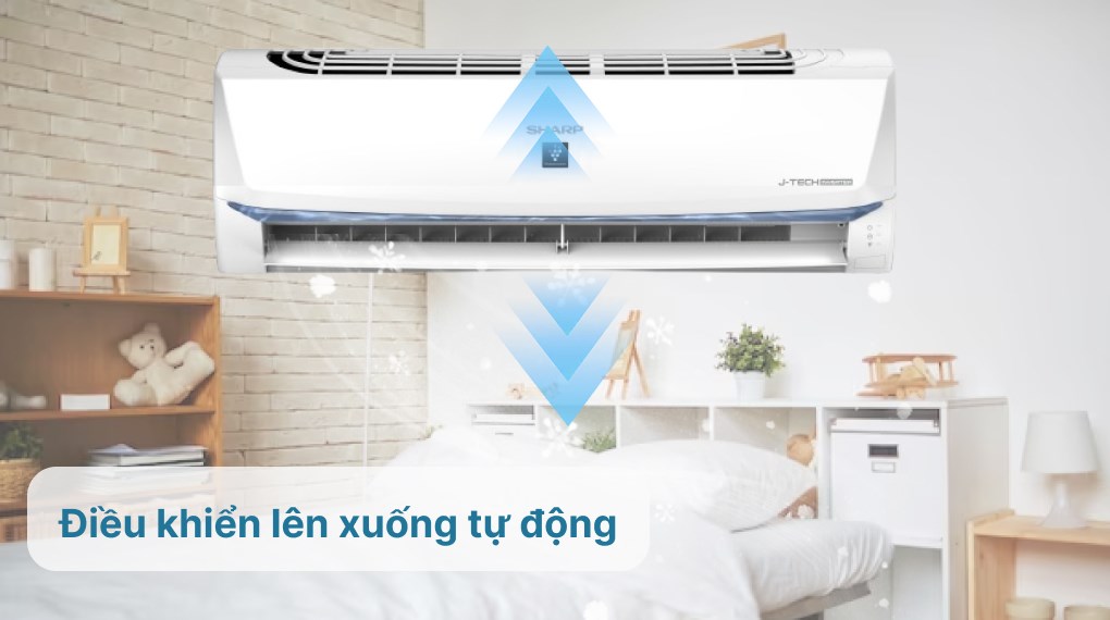 Máy lạnh Sharp Inverter 1.5 HP AH-XP13BSW - Cơ chế thổi gió