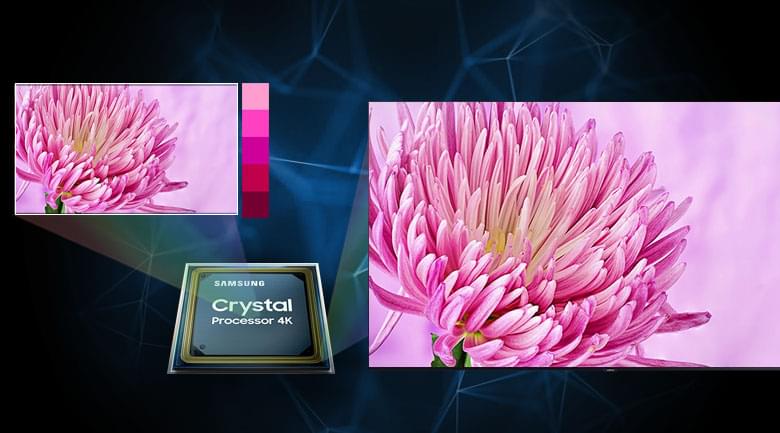 Smart Tivi Samsung 4K 65 inch UA65AU7700 - Cảm nhận màu sắc chân thật trong khung hình chuẩn 4K với bộ xử lý Crystal 4K